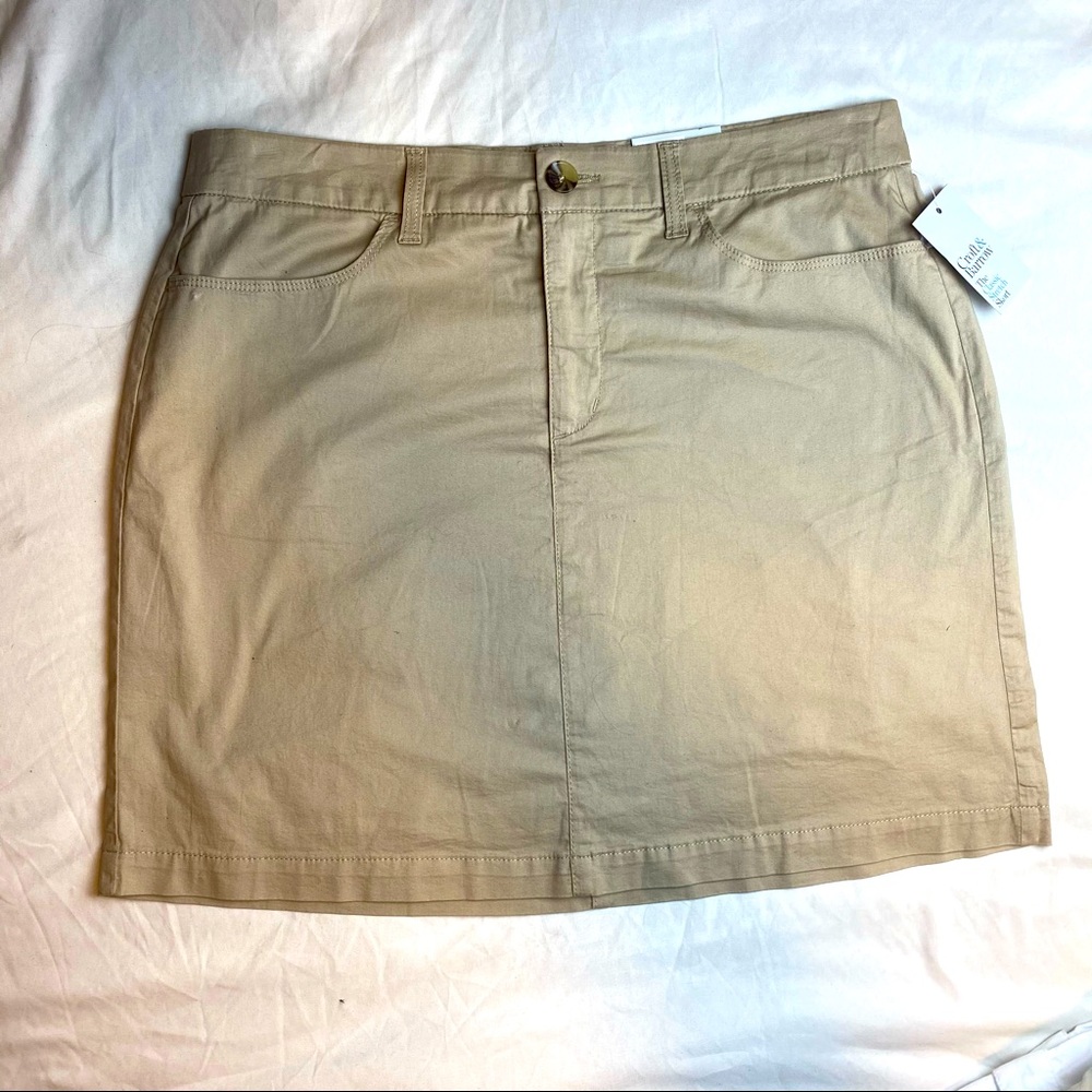 COPY - Khaki cargo skirt Croft and barrow Sz14